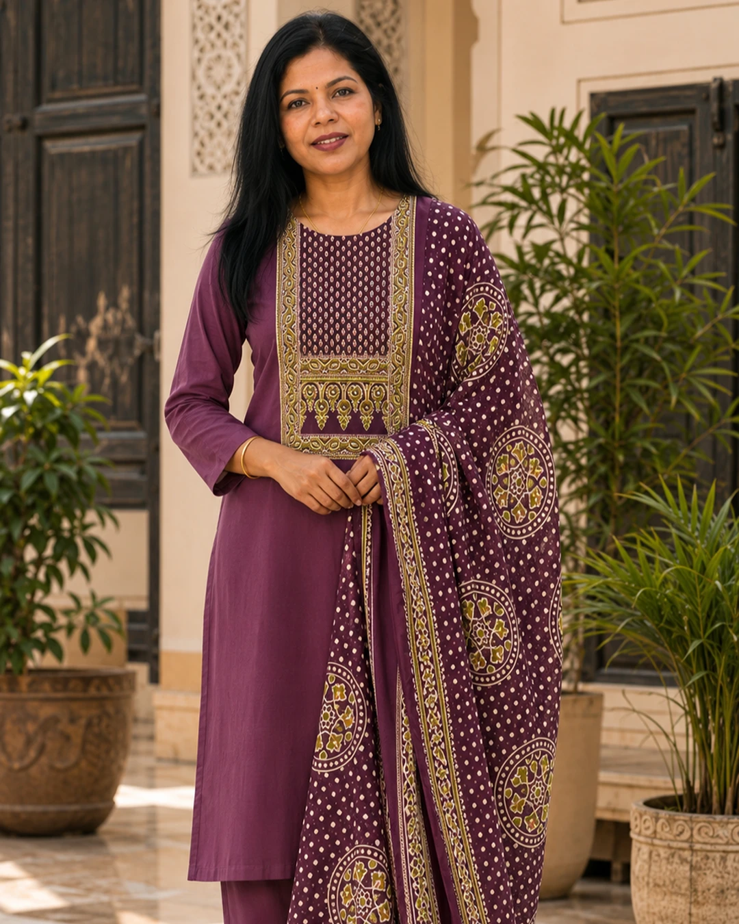 3 piece set,Dabu burgundy,Daya collections