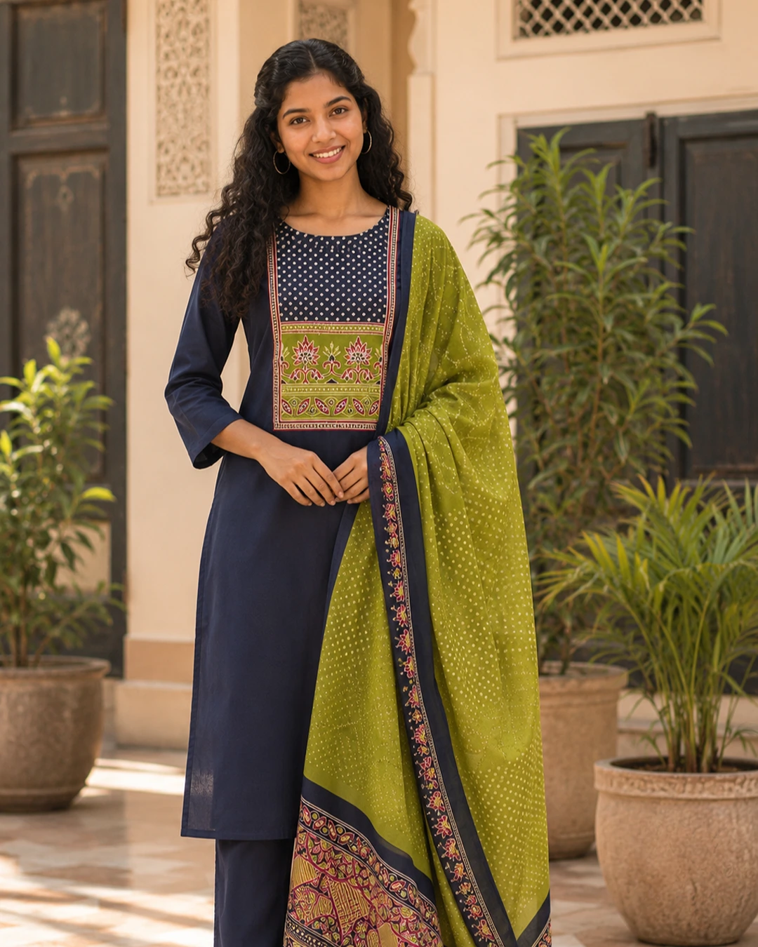 3 piece set,Dabu navy blue,Daya collections