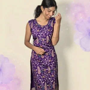 kurthi,violet colour,Daya collections